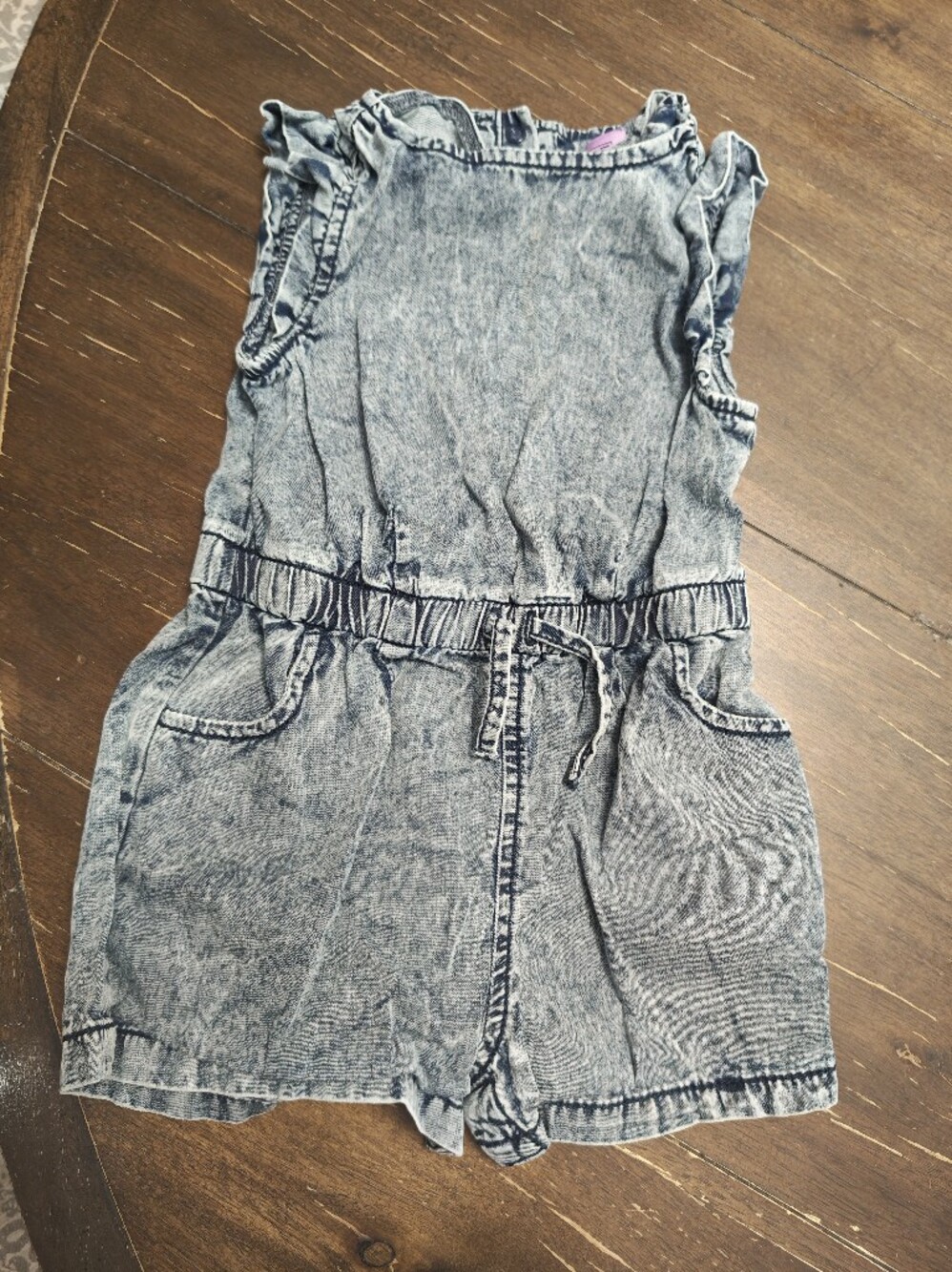 F&F Girl’s Light Denim Button Up Romper - Blue